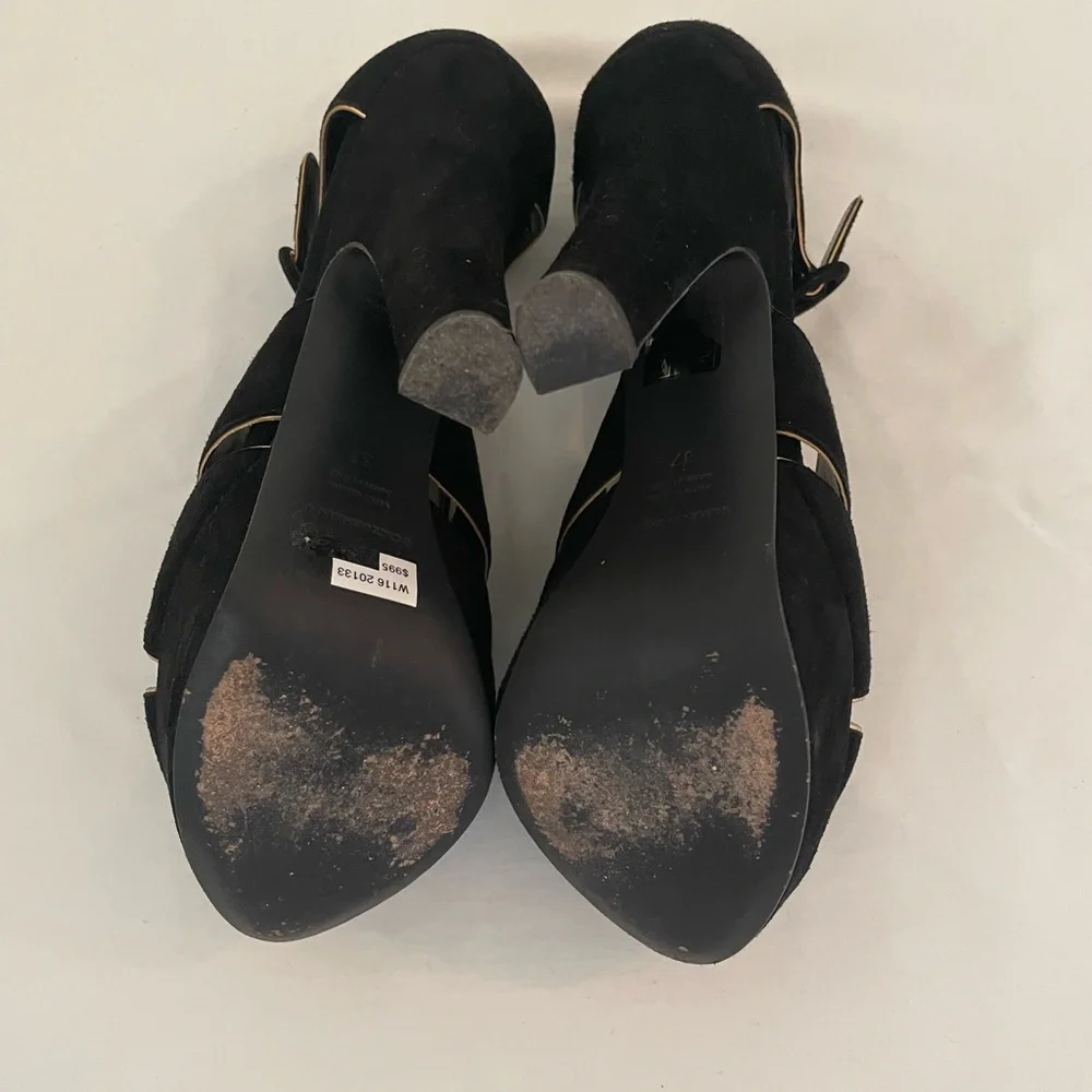 Gold and Black Dolce and Gabbana leather platforms - Picture 12 of 12